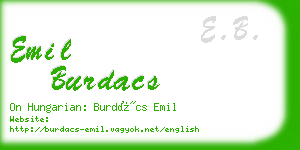 emil burdacs business card